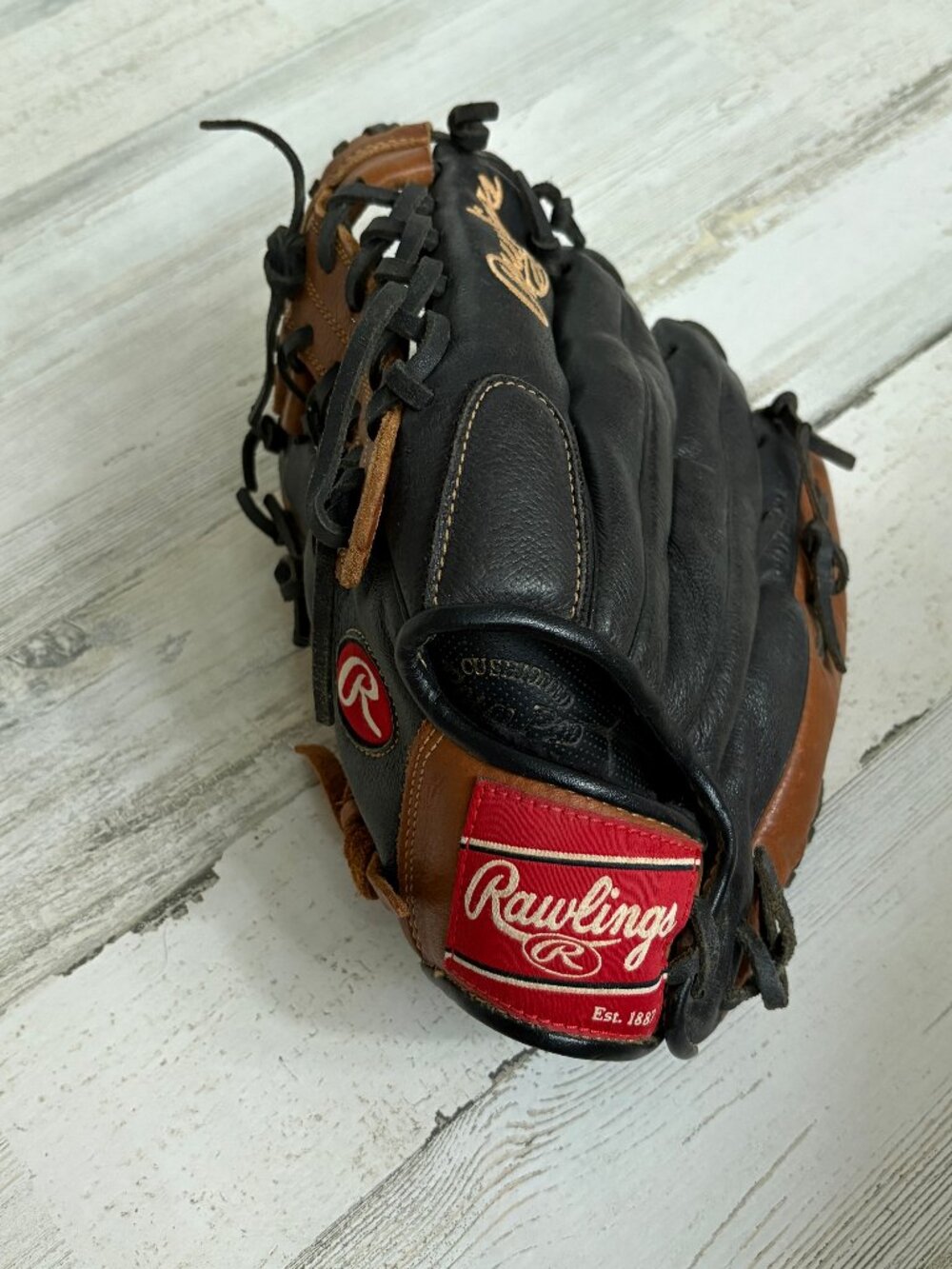 Rawlings 11.5" Leather Baseball Glove Brown/Black LEFT HANDERS Glove LHT